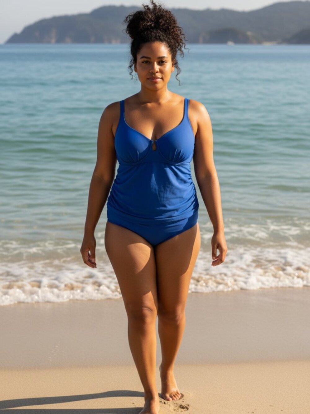 SWIM by Cacique blue Balconette Underwire Tankini size 40C